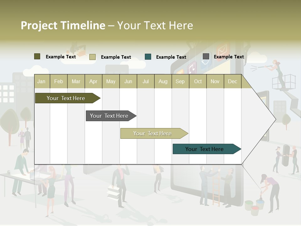Work Upload Network PowerPoint Template