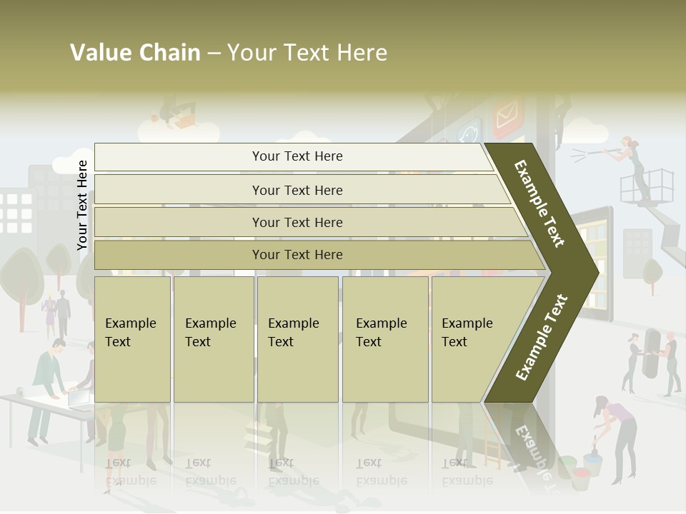 Work Upload Network PowerPoint Template