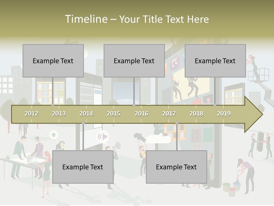 Work Upload Network PowerPoint Template