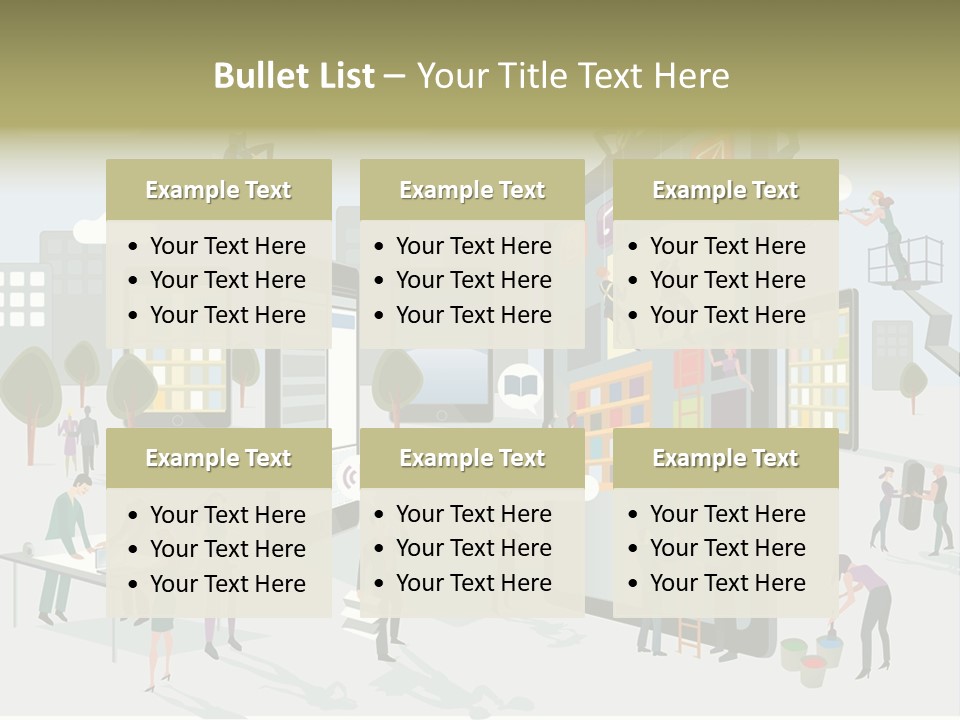 Work Upload Network PowerPoint Template