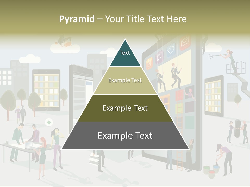 Work Upload Network PowerPoint Template