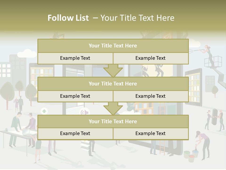 Work Upload Network PowerPoint Template