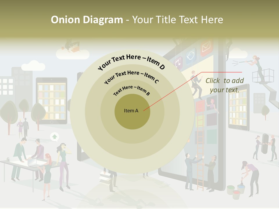 Work Upload Network PowerPoint Template