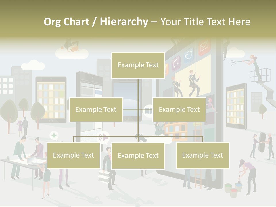 Work Upload Network PowerPoint Template