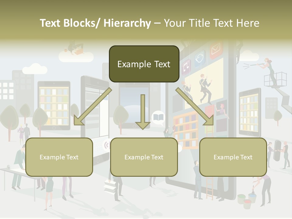 Work Upload Network PowerPoint Template