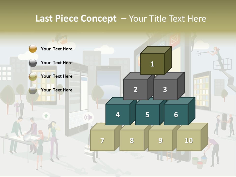 Work Upload Network PowerPoint Template