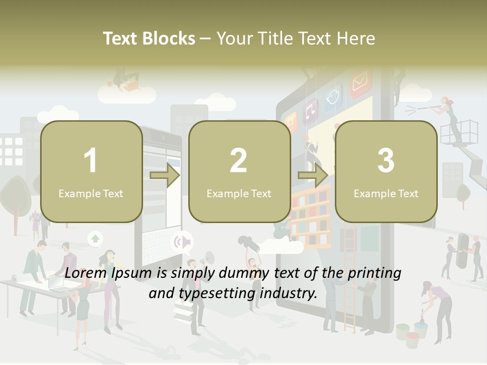 Work Upload Network PowerPoint Template