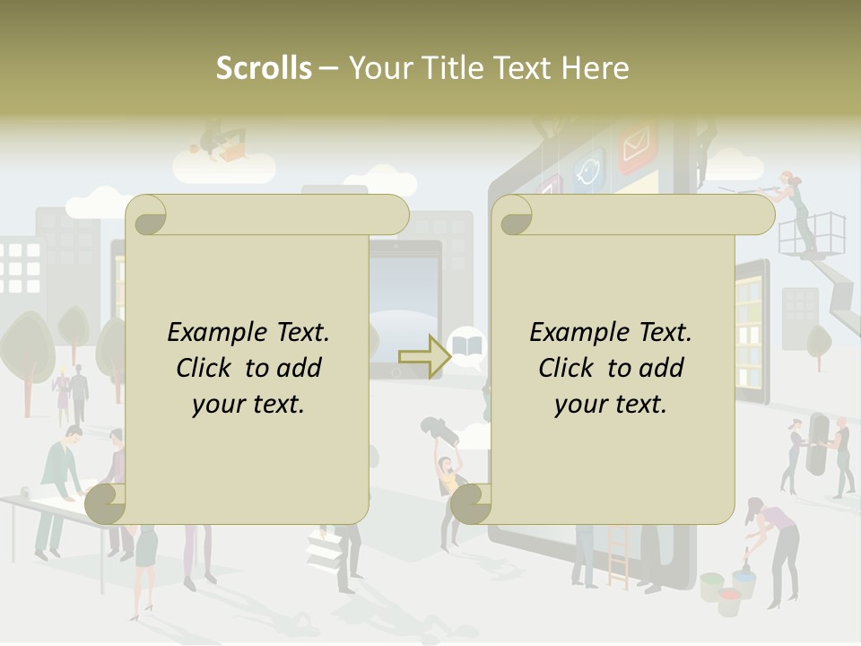 Work Upload Network PowerPoint Template