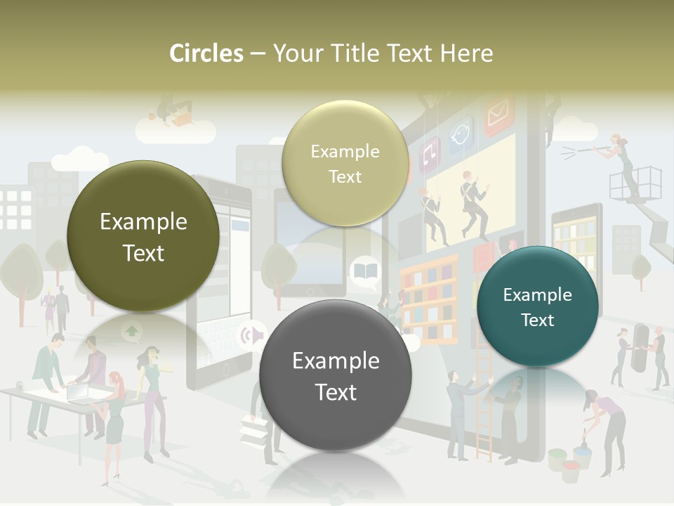 Work Upload Network PowerPoint Template