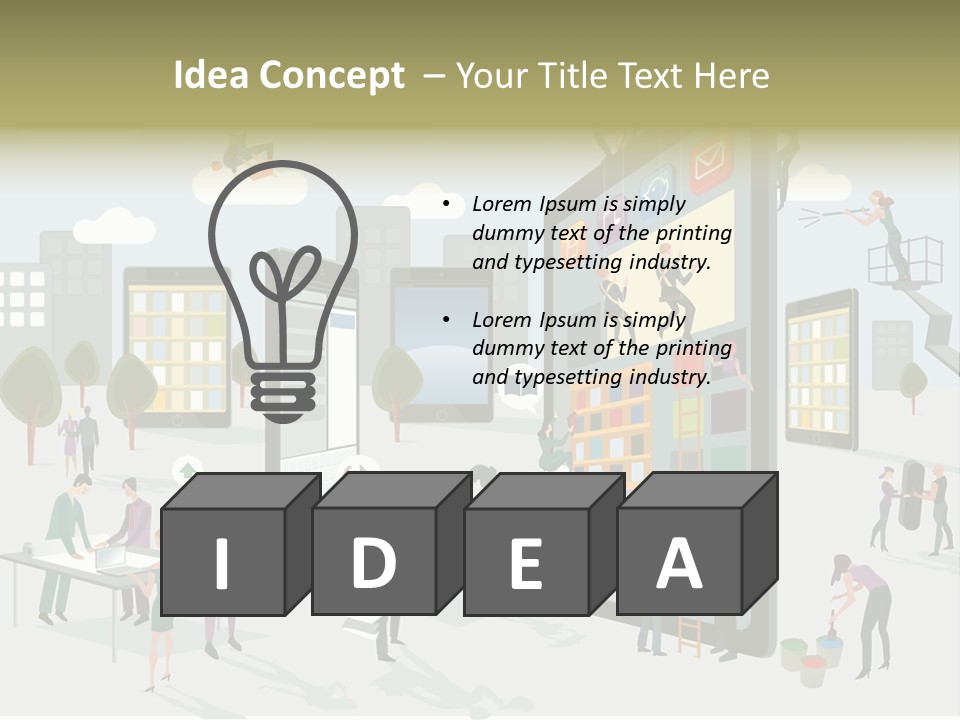 Work Upload Network PowerPoint Template