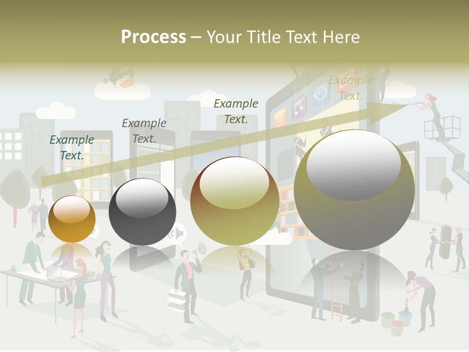 Work Upload Network PowerPoint Template