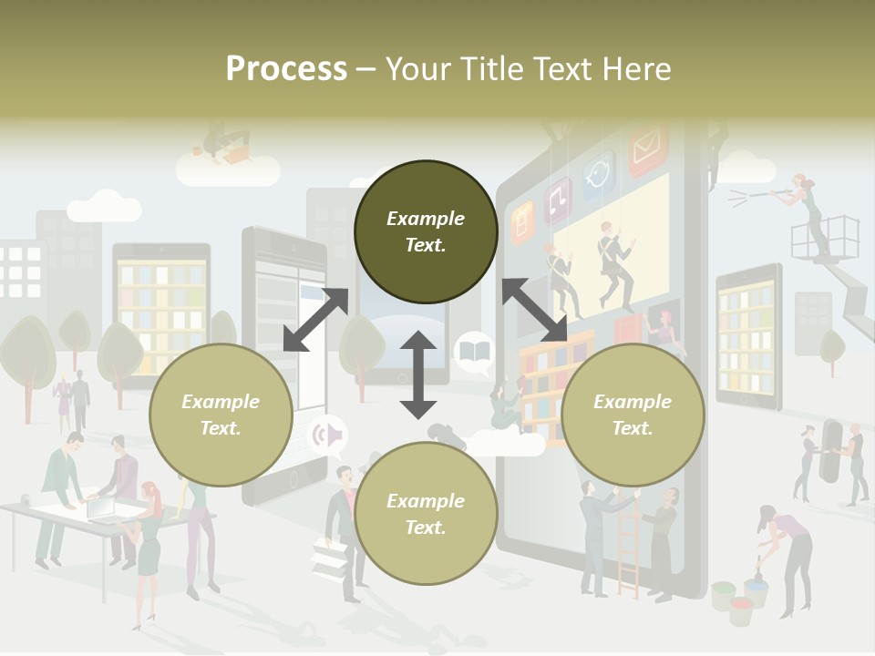 Work Upload Network PowerPoint Template