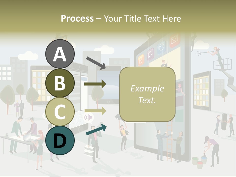 Work Upload Network PowerPoint Template