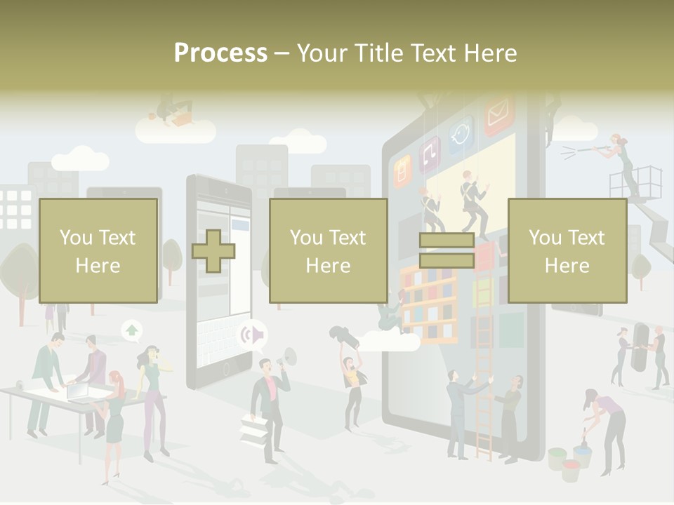 Work Upload Network PowerPoint Template