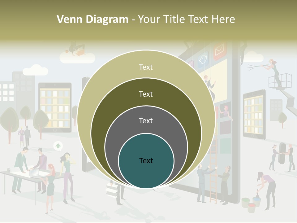 Work Upload Network PowerPoint Template