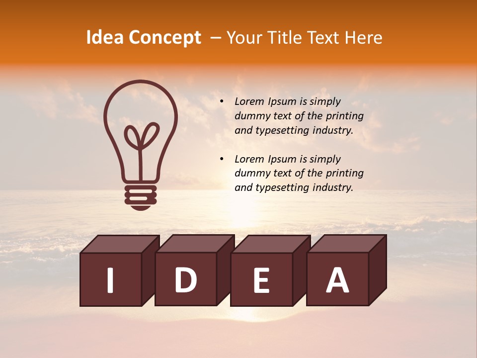 Surf Sandy Dusk PowerPoint Template