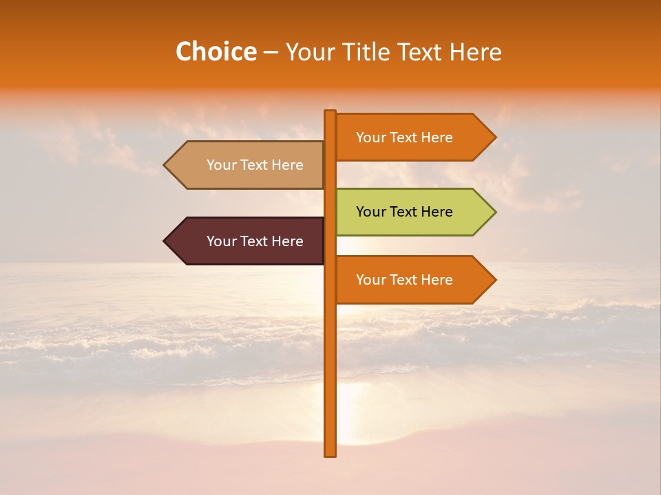 Surf Sandy Dusk PowerPoint Template