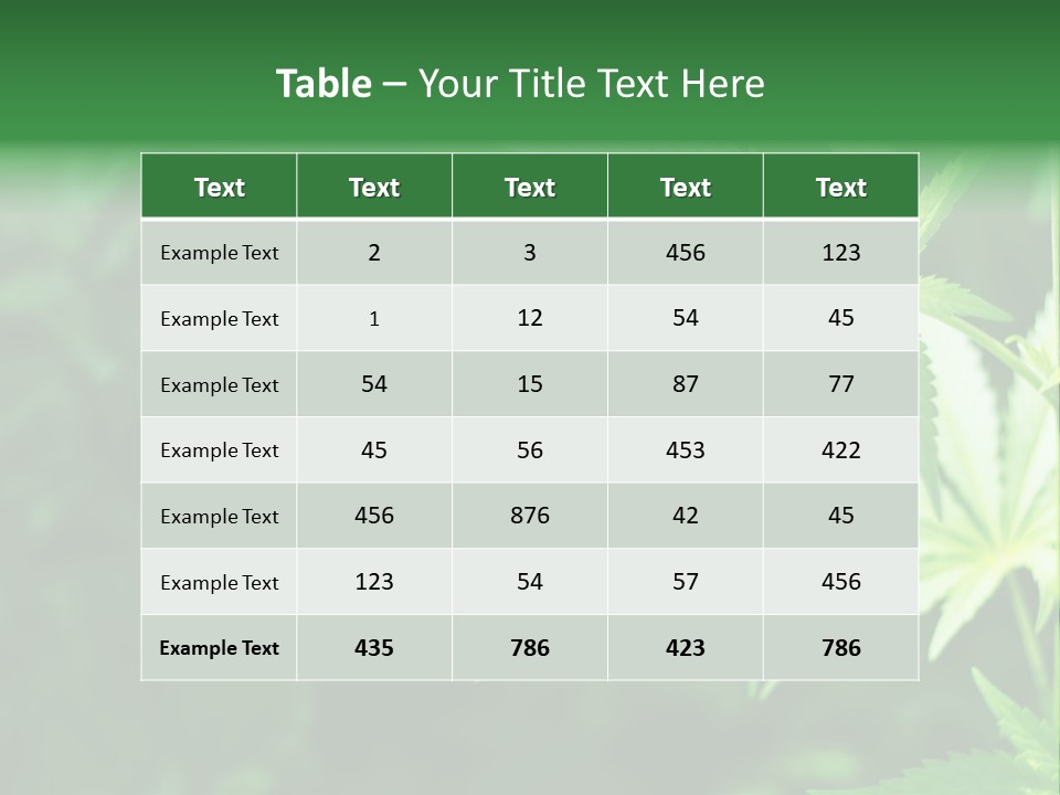 Natural Culture Habit PowerPoint Template