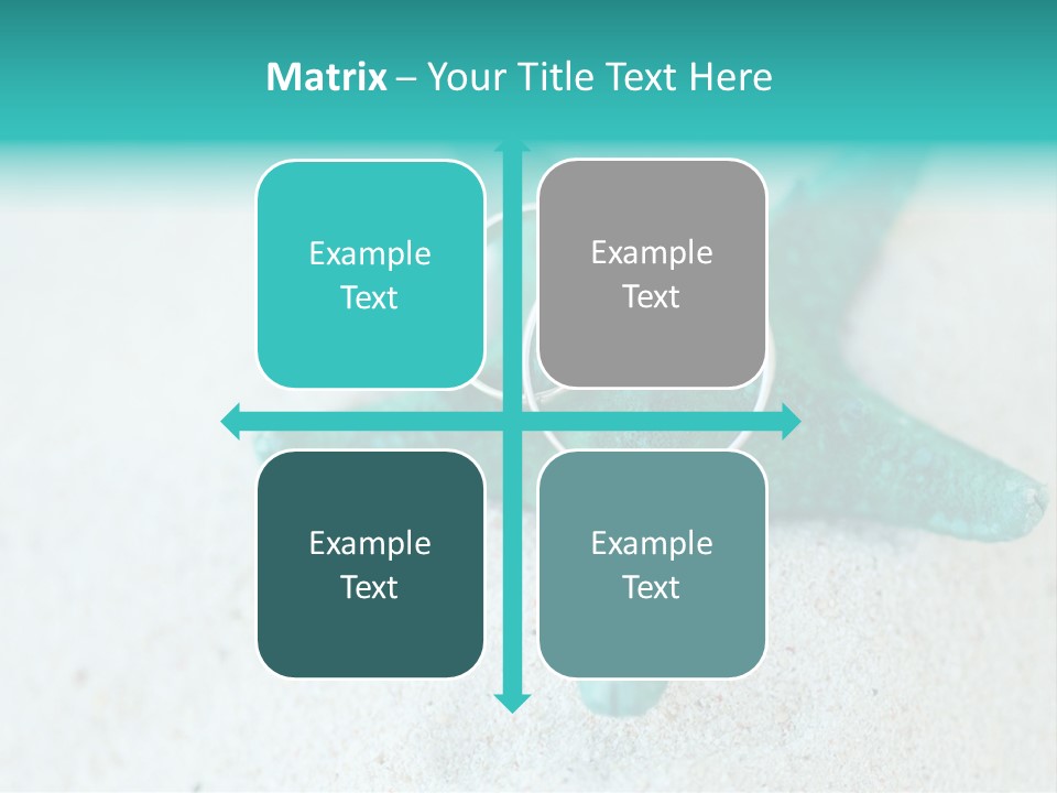 A Starfish With A Ring On It Is On The Sand PowerPoint Template