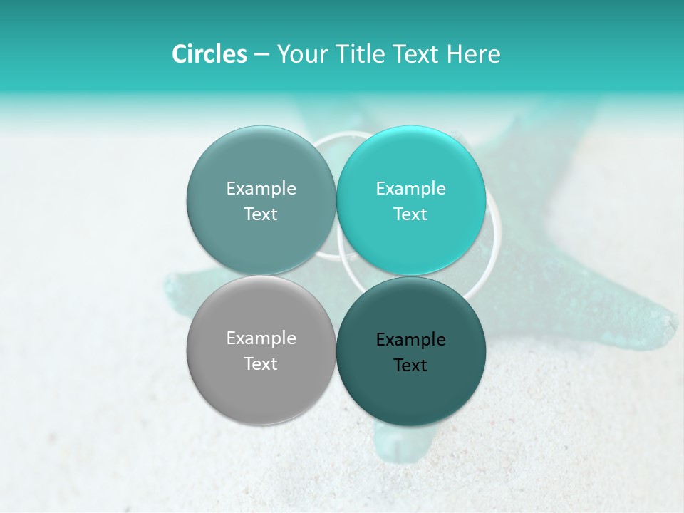 A Starfish With A Ring On It Is On The Sand PowerPoint Template