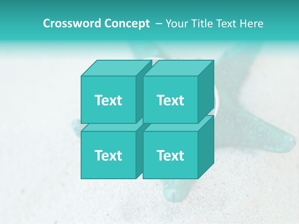 A Starfish With A Ring On It Is On The Sand PowerPoint Template