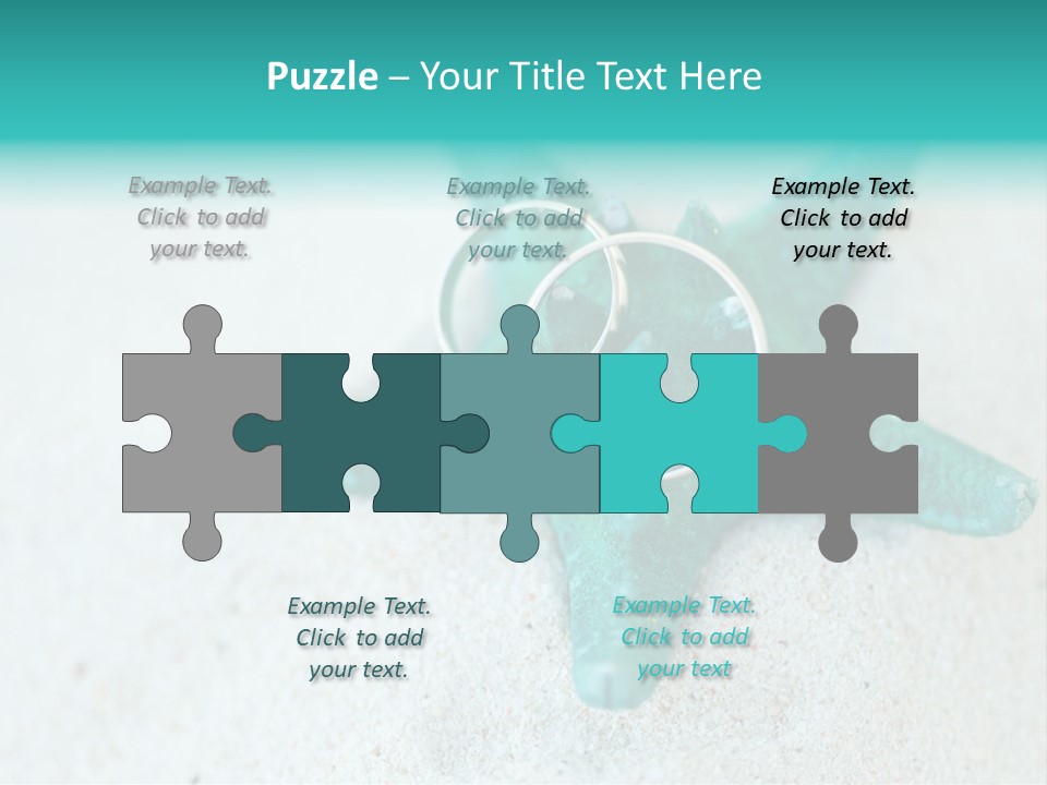 A Starfish With A Ring On It Is On The Sand PowerPoint Template