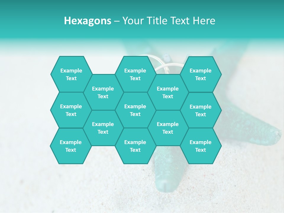 A Starfish With A Ring On It Is On The Sand PowerPoint Template