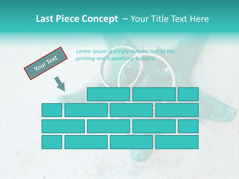 A Starfish With A Ring On It Is On The Sand PowerPoint Template