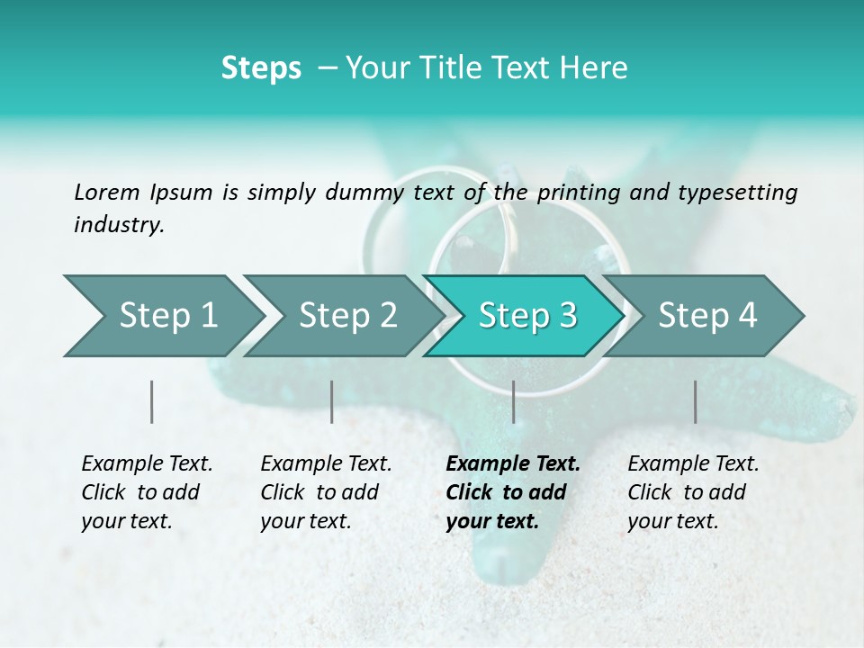 A Starfish With A Ring On It Is On The Sand PowerPoint Template