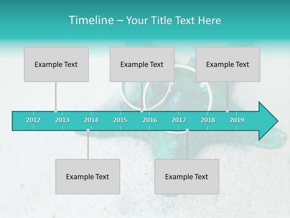 A Starfish With A Ring On It Is On The Sand PowerPoint Template