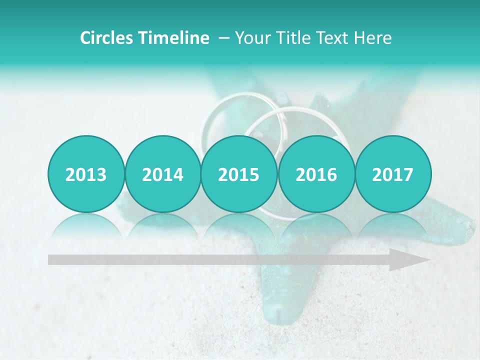 A Starfish With A Ring On It Is On The Sand PowerPoint Template