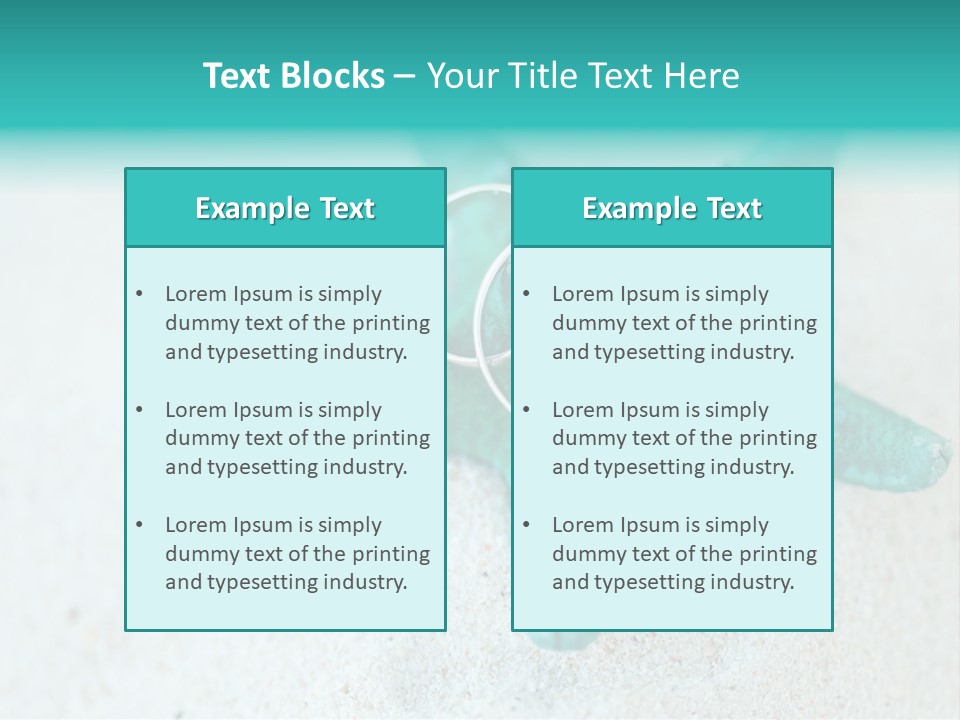 A Starfish With A Ring On It Is On The Sand PowerPoint Template