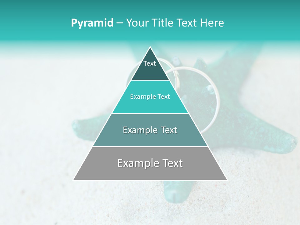 A Starfish With A Ring On It Is On The Sand PowerPoint Template