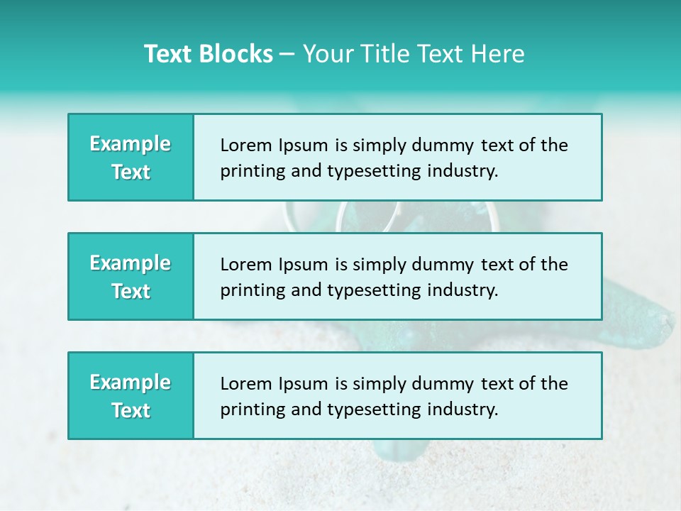 A Starfish With A Ring On It Is On The Sand PowerPoint Template