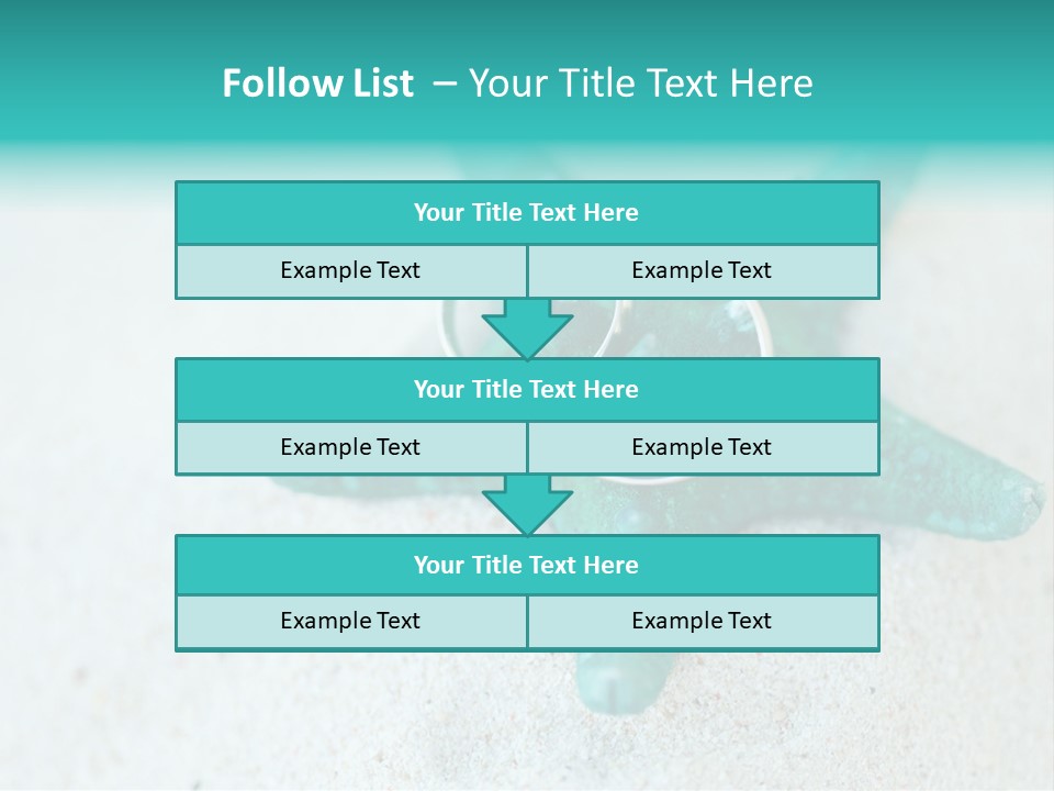 A Starfish With A Ring On It Is On The Sand PowerPoint Template