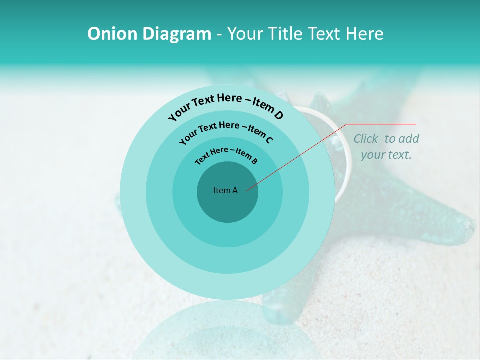 A Starfish With A Ring On It Is On The Sand PowerPoint Template