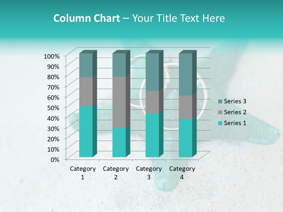 A Starfish With A Ring On It Is On The Sand PowerPoint Template