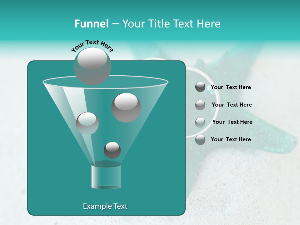 A Starfish With A Ring On It Is On The Sand PowerPoint Template