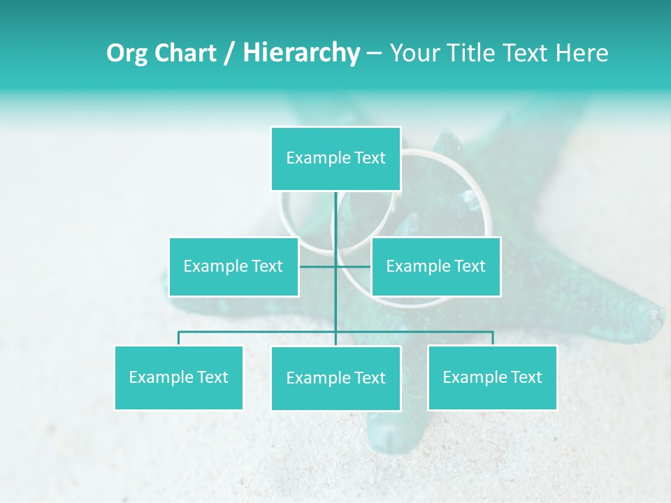 A Starfish With A Ring On It Is On The Sand PowerPoint Template