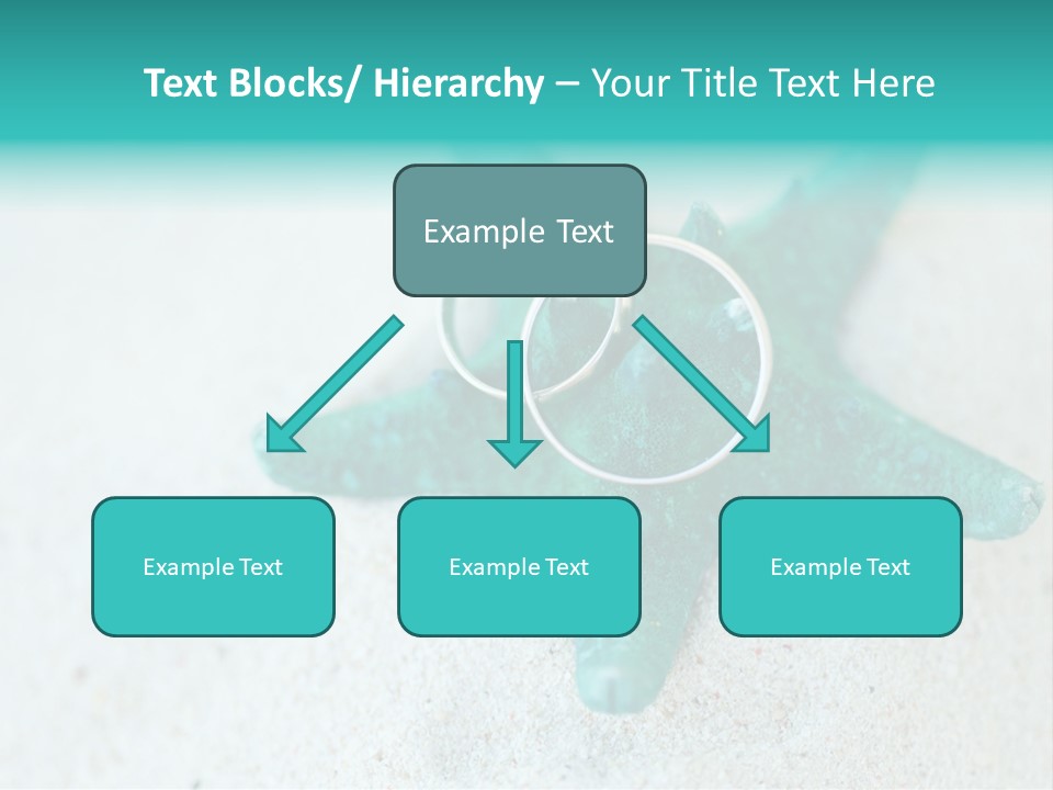 A Starfish With A Ring On It Is On The Sand PowerPoint Template