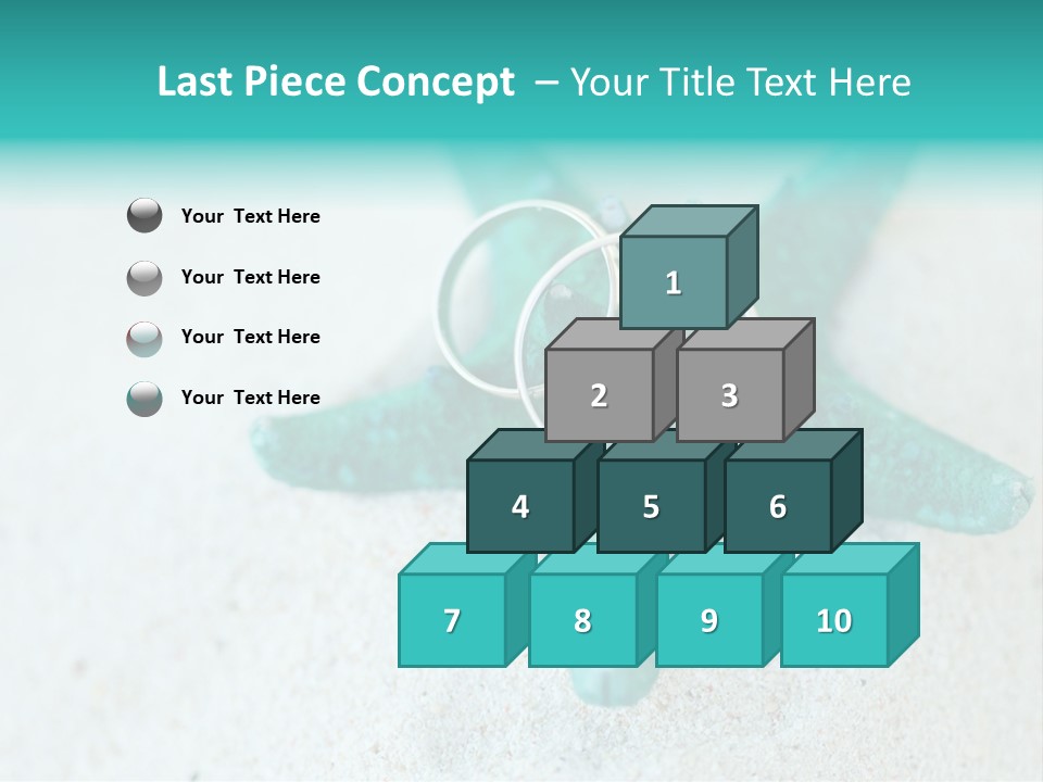 A Starfish With A Ring On It Is On The Sand PowerPoint Template