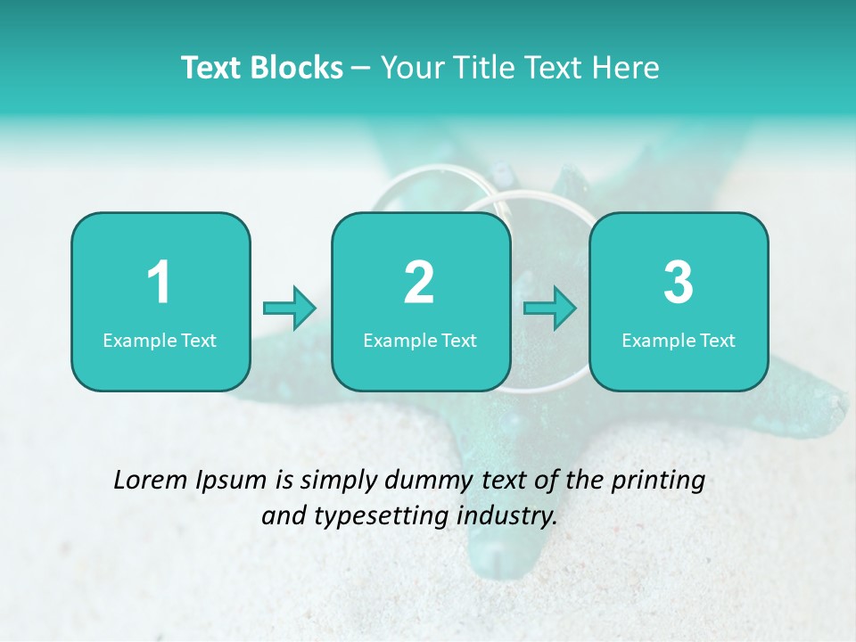 A Starfish With A Ring On It Is On The Sand PowerPoint Template