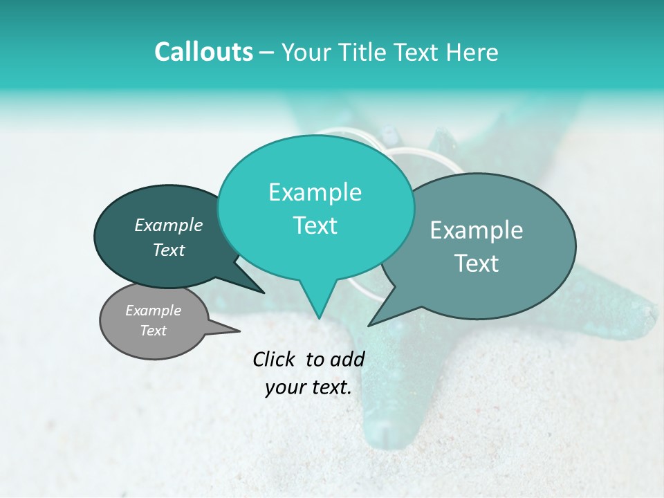 A Starfish With A Ring On It Is On The Sand PowerPoint Template