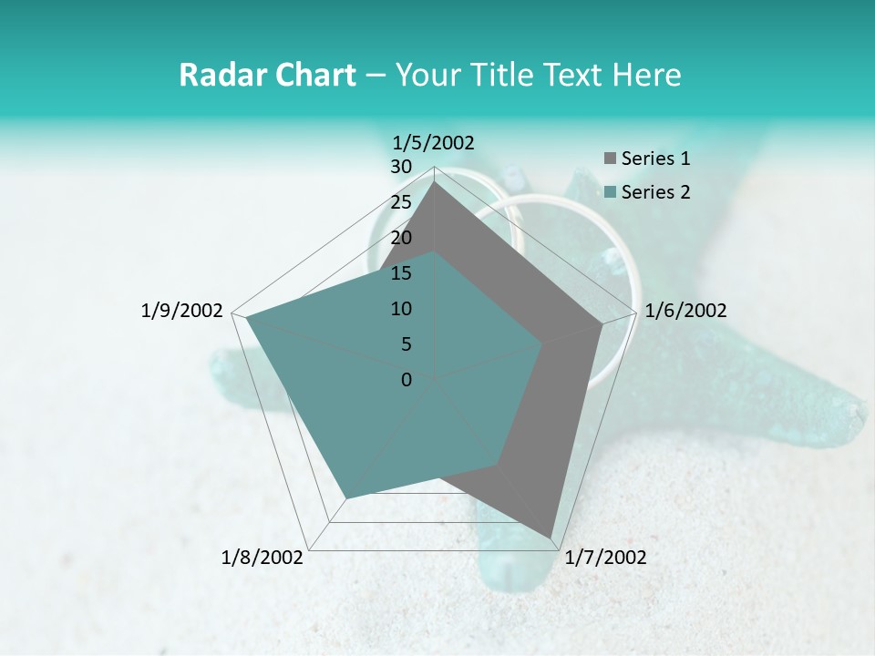 A Starfish With A Ring On It Is On The Sand PowerPoint Template