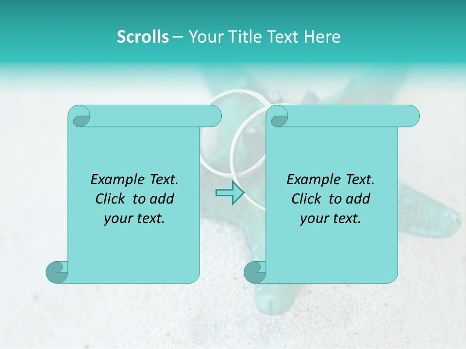 A Starfish With A Ring On It Is On The Sand PowerPoint Template