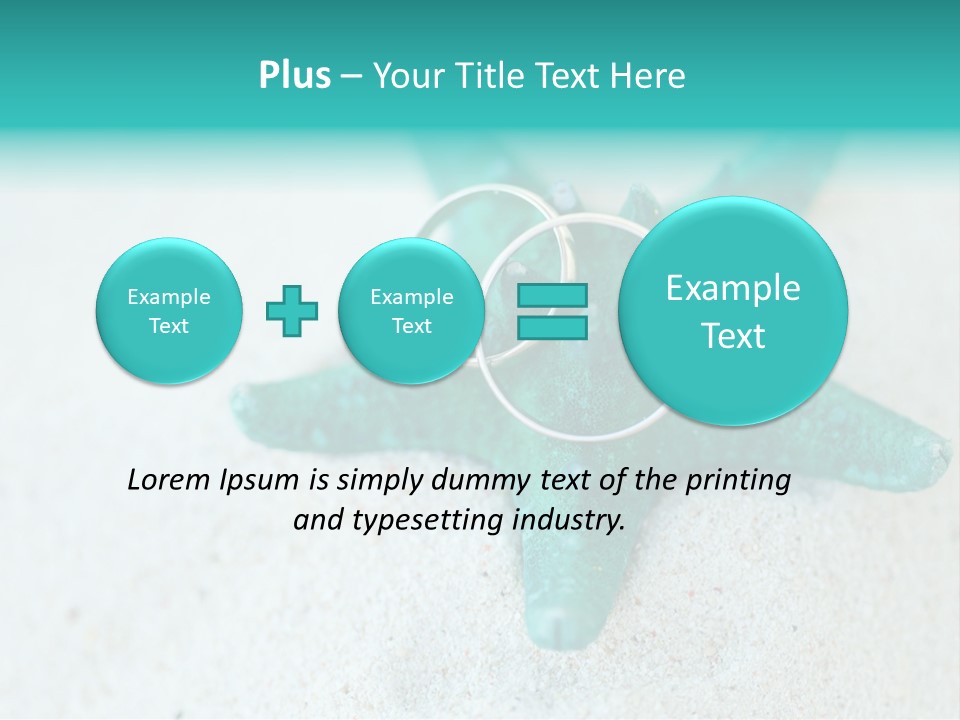 A Starfish With A Ring On It Is On The Sand PowerPoint Template