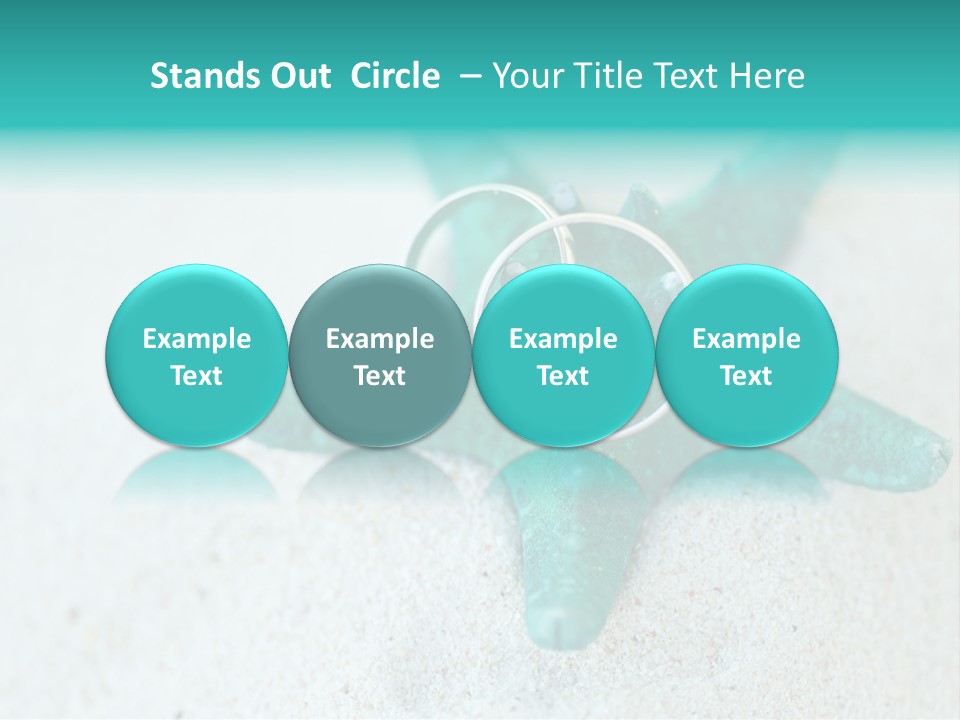 A Starfish With A Ring On It Is On The Sand PowerPoint Template