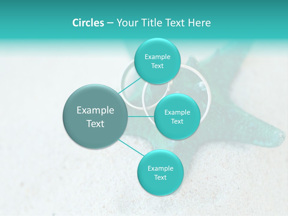 A Starfish With A Ring On It Is On The Sand PowerPoint Template