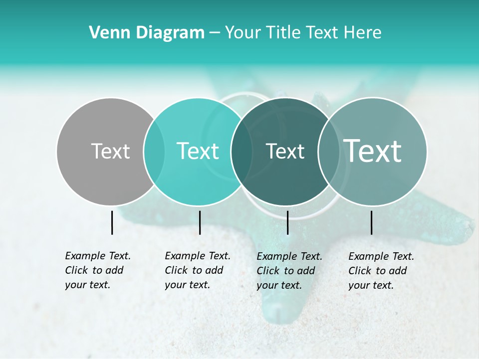 A Starfish With A Ring On It Is On The Sand PowerPoint Template