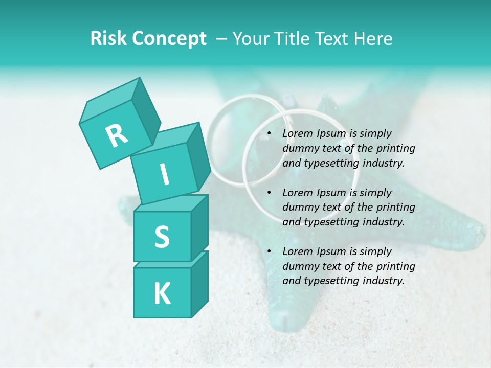 A Starfish With A Ring On It Is On The Sand PowerPoint Template